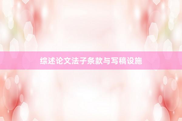 综述论文法子条款与写稿设施